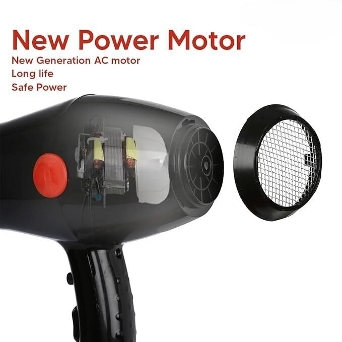 Urbannova Professional Stylish Hair Dryers For Womens And Men Hot And Cold Dryer (2000 Watts), Black