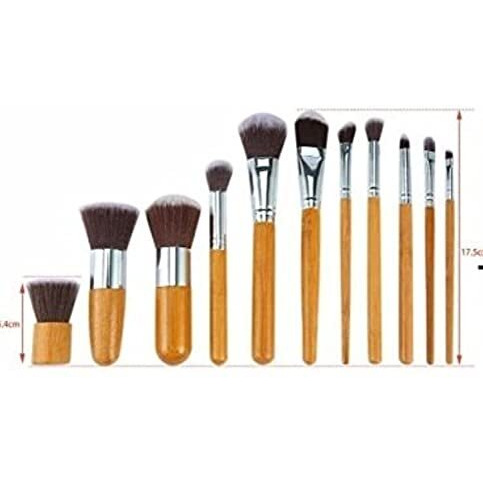 Kylie Synthetic Bristle Makeup Brushes - Brown , Pack Of 11 , Kylie