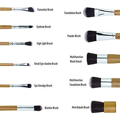 Kylie Synthetic Bristle Makeup Brushes - Brown , Pack Of 11 , Kylie