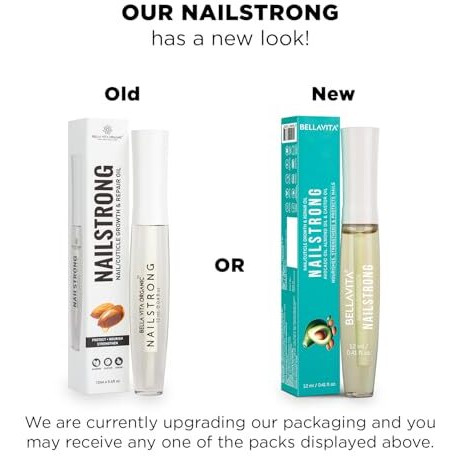 Bella Vita Organic Nail Strong Oil For Cuticle Care, Nail Growth & Strength With Goodness Of Almond Oil - Soft, Smooth, & Strong Lustrous Nails, 12 Ml