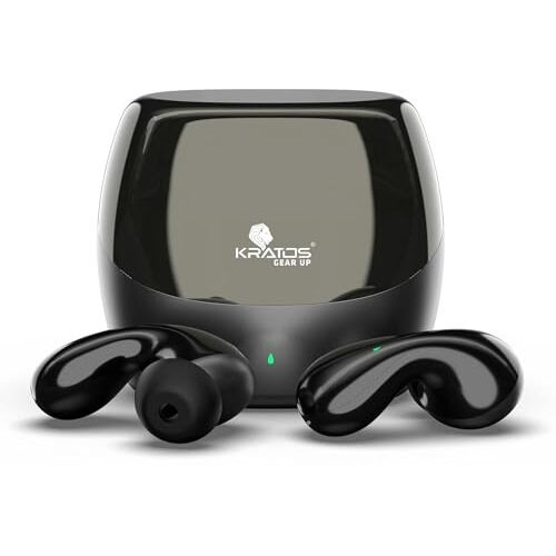 Kratos Wireless Earbuds With Enc For Clear Calls, Long Playtime, Stereo Sound, Low Latency Gaming Mode,Comfortable Fit,Hd Sound & Deep Bass, Voice Assistance,Ipx5 Sweat Resistance,Type-C Fast Charging