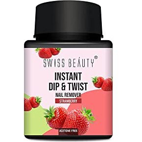 Swiss Beauty Instant Dip & Twist Nail Remover, Strawberry Fresh, 80Ml