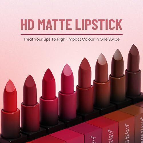 Swiss Beauty Hd Matte Pigmented Smudge Proof Lipstick | Creamy Matte Long Stay Lipstick | Brandy Harrington, 3.4G