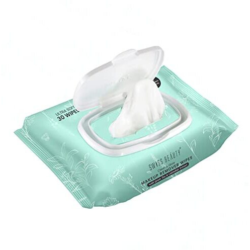 Swiss Beauty Clean & Glow Makeup Remover Wipes | With Green Tea And Calendula Extracts| Cleansing And Hydrating Facial Wipes| 30 Wipes