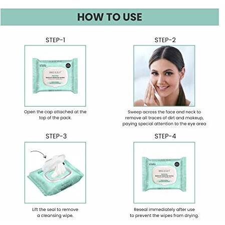 Swiss Beauty Clean & Glow Makeup Remover Wipes | With Green Tea And Calendula Extracts| Cleansing And Hydrating Facial Wipes| 30 Wipes