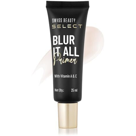 Swiss Beauty Select Blur It All Primer | Minimises Pores And Fine Lines | Infused With Vitamin E And A | 25Ml |