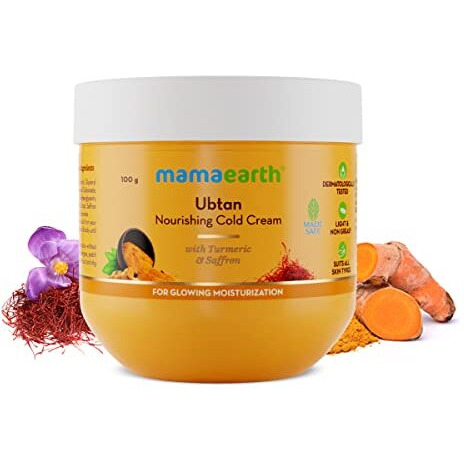 Mamaearth Ubtan Nourishing Cold Cream For Winter With Turmeric & Saffron For Glowing Moisturization 100 G