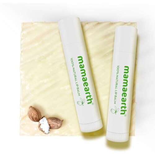 Mamaearth Nourishing 100% Natural Lip Balm With Vitamin E And Shea Butter - 4 G | 12-Hour Moisturization | Makes Lips Soft & Supple