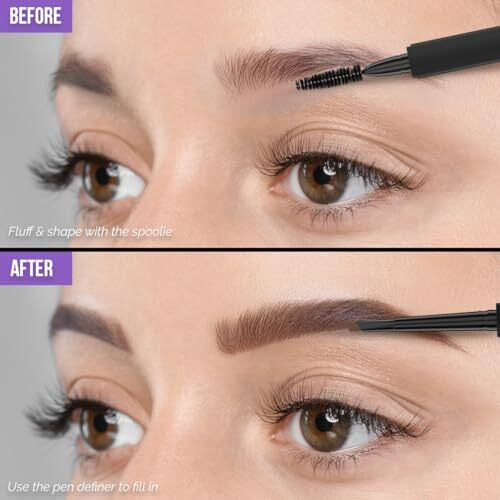 Staze 9To9 All Eyes On You Eye Brow Definer Pencil With Spoolie | Mirco Fine Precision With One Swipe Smooth Pigment For Natural, Hair-Like Strokes | 12-Hour Stay, Smudge Proof & Waterproof | 01 Natural Brown | 0.09G
