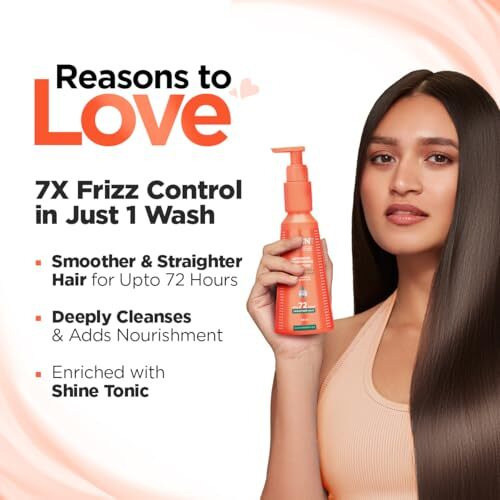 Bblunt Advanced Smoothening Shampoo With Keratin & Hyaluronic Acid - 300Ml Makes Hair Frizz-Free & Straighter | Gently Cleanses | Adds Spectacular Shine | Sls & Paraben-Free | For Men & Women