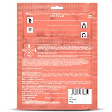 Bblunt Advanced Smoothening Heat Hair Spa Mask With Keratin & Hyaluronic Acid - 70 G | Makes Hair Frizz-Free & Straighter| Deeply Nourishes | Adds Spectacular Shine | For Men & Women