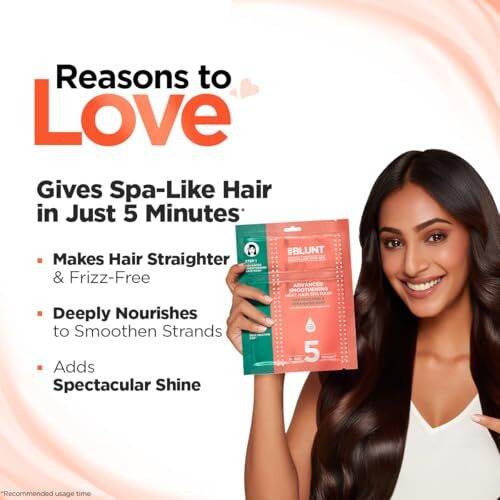 Bblunt Advanced Smoothening Heat Hair Spa Mask With Keratin & Hyaluronic Acid - 70 G | Makes Hair Frizz-Free & Straighter| Deeply Nourishes | Adds Spectacular Shine | For Men & Women