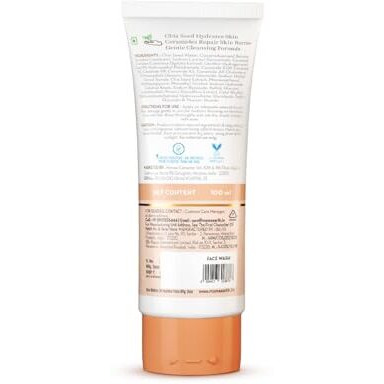 Mamaearth Chia Oil-Free Face Wash With Chia Seed & Ceramides | For Normal To Oily Skin | For Hydrated Glow | Co-Created With Dermats | Strengthens Skin's Natural Barrier | Oil-Free Formula | Cleanses Deeply | Fragrance & Soap Free | 100 Ml
