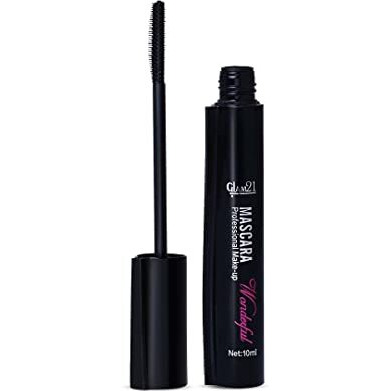Glam21 Long Lasting Mascara For Dense Curl | Lightweight & Smudge Proof| Fiber Bristles Brush For Perfect Application| 10 Ml