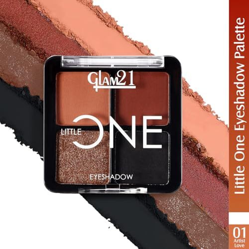 Glam21 Little One 4-In-1 Eyeshadow Palette | Ultra Pigmented, Easy To Blend | Long Lasting Eye Make Up Kit |Artist Love-01