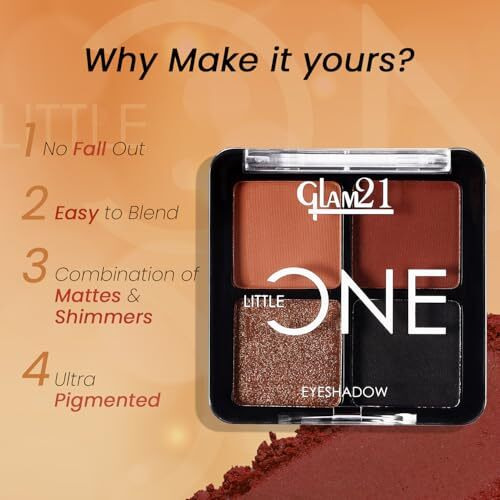 Glam21 Little One 4-In-1 Eyeshadow Palette | Ultra Pigmented, Easy To Blend | Long Lasting Eye Make Up Kit |Artist Love-01