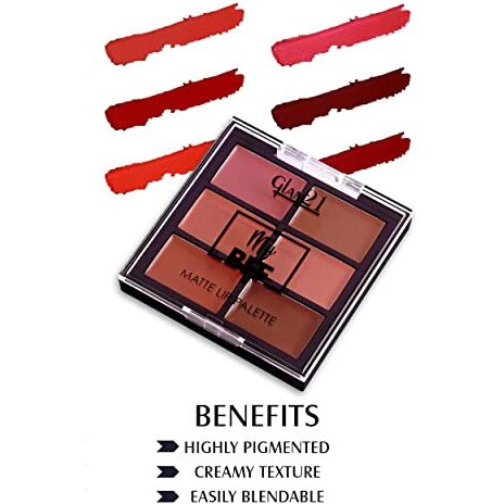 Glam21 My Bff Matte Lip Palette | 6 Lipstick Colors | Travel Friendly Lip Palette | Creamy Matte Finish - 9 Gm | Nudes-02