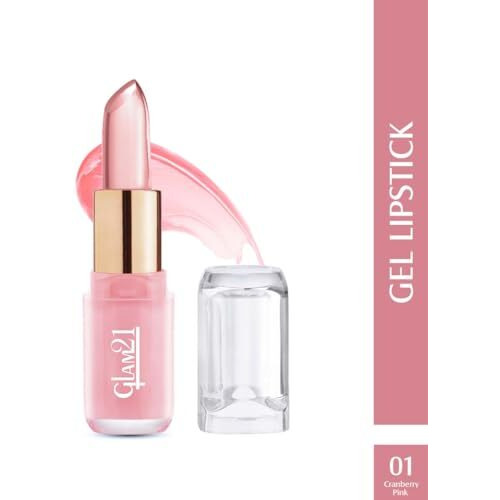 Glam21 Jelly Pop Fruity Gel Lipstick| Moisturising | Glossy Finish | Gives A Natural Colour | Lightweight | 01- Cranberry Pink, 3.5Gm