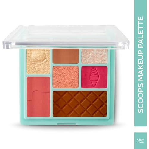 Glam21 Scoop Makeup Palette | Face Palette With Eyeshadow, Blusher, Contour And Highlighter | Mix Of Mattes & Shimmers | Highly Pigmented | Travel-Friendly | All-In-One Kit |Cotton Candy|15Gm