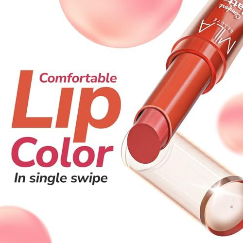 Mila Beaut Creamy Comfort Matte Long-Lasting Lipstick For Women | Highly Pigmented & Hydrating Lipstick With Jojoba | Single Swipe Application | Suitable For Indian Skin Tones - Soft Pink