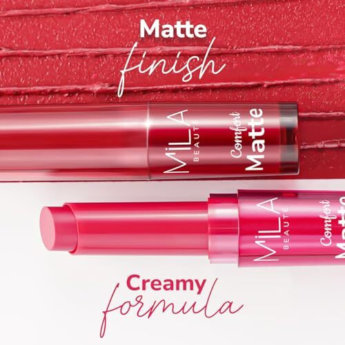 Mila Beaut Creamy Comfort Matte Long-Lasting Lipstick For Women | Highly Pigmented & Hydrating Lipstick With Jojoba | Single Swipe Application | Suitable For Indian Skin Tones - Soft Pink
