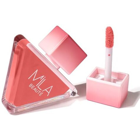 Mila Beaut Pookie Serum Liquid Blush For Face Makeup | Highly Pigmented & Easily Blendable Blusher | Non Drying Formula With Orange Peel Extracts | Suitable For Indian Skin Tones - So Pookie