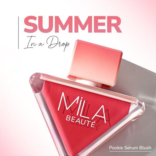 Mila Beaut Pookie Serum Liquid Blush For Face Makeup | Highly Pigmented & Easily Blendable Blusher | Non Drying Formula With Orange Peel Extracts | Suitable For Indian Skin Tones - So Pookie