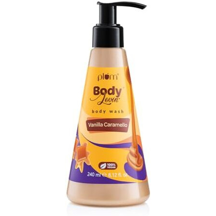 Plum Bodylovin' Vanilla Caramello Body Wash | Sls-Free Creamy Shower Gel For Women | Delicious Caramel Fragrance For Soft & Smooth Skin | Aloe-Infused Nourishing Shower Gel For All Skin Types (240 Ml)