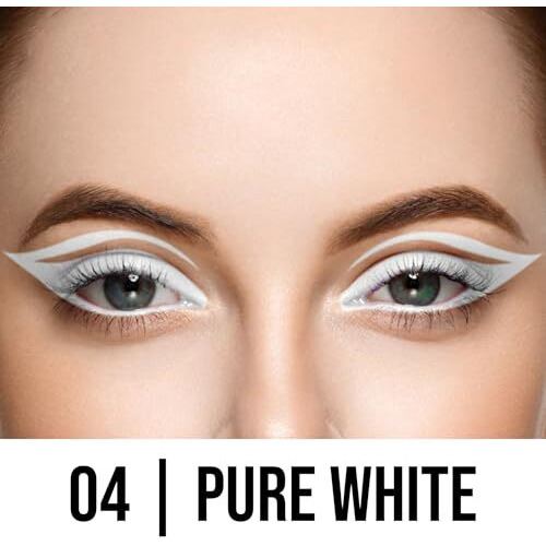 Colors Queen Extreme Color Kajal - 04 Pure White, 0.4G | Smooth One Stroke Application Ultra Creamy Texture | Non Transfer, Smudge Proof, Water Proof Kajal |For Women, Last Up To 16 Hrs