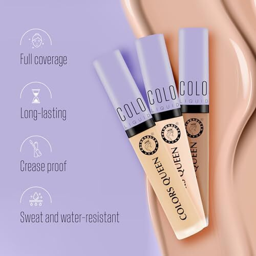 Colors Queen Conceal & Reveal Liquid Concealer - 13 Orange Corrector, 6G | Lightweight, Long Lasting With Matte Finish | Waterproof Face Makeup With Jojoba Seed Oil