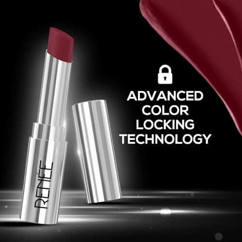 Renee Matte Lock Lipstick- Folk, Moisturizing, Long Lasting & Weightless Formula, Intense Color Pay Off With Ultra-Matte Finish, Enriched With Avocado Oil, Vitamin E, D & Beta-Carotene, 3.5 Gm