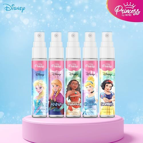 Princess By Renee Disney Fairytale Perfume Combo, Curated With Delicious Blend Of Fruity, Floral & Spicy Notes, Cruelty-Free & Vegan, Gentle & Skin-Friendly, Perfect For Young Princesses, Pack Of 5