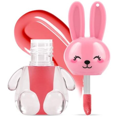 Princess By Renee Bunny Lip Tint - Pink, For Pre-Teens, Lightweight & Long-Lasting Color, Non-Drying & Nourishing, Water-Based Formula, Blueberry Extracts, Strawberry & Vitamin E Infused, Cruelty-Free