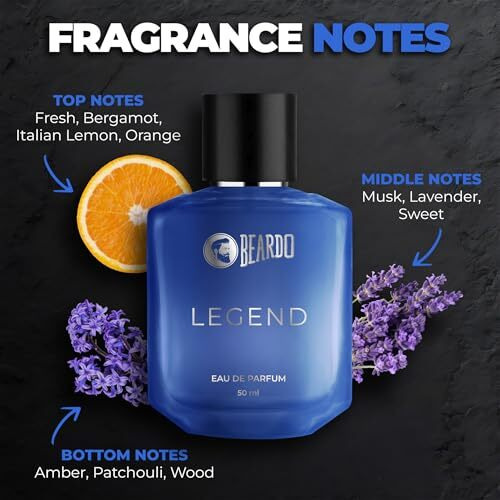 Beardo Legend Perfume For Men 50 Ml | Eau De Parfum | Christmas Gift For Men | Intense Fresh Musky Woody | Strong Long Lasting Mens Perfume | Valentines Day Gift For Husband | Gift For Boyfriend | Gift For Men