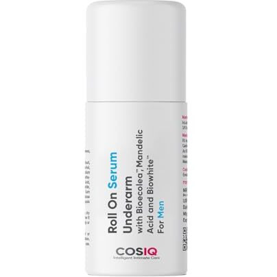 Cos-Iq Brightening Underarm Roll On Serum For Men | With Bioecolea, Mandelic Acid And Bio White | Prevents Body Odour, Brightens Skin & Exfoliates Underarms | Fresh & Fragranced | Suitable For Sensitive Skin | 40Ml