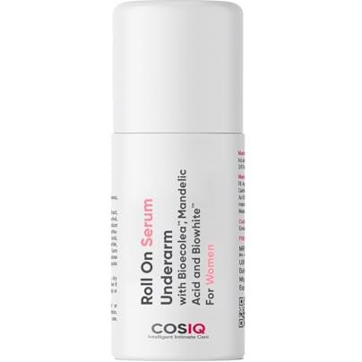 Cos-Iq Brightening Underarm Roll On Serum For Women | With Bioecolea, Mandelic Acid And Bio White | Prevents Body Odour, Brightens Skin & Exfoliates Underarms | Long Lasting Deodorant Roll On With Fresh Floral Fragrance | Suitable For Sensitive Skin | 40Ml