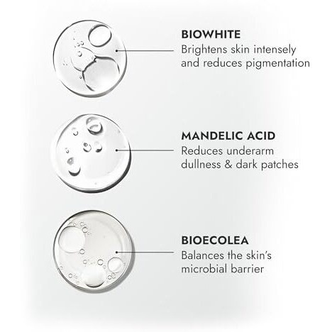 Cos-Iq Brightening Underarm Roll On Serum For Women | With Bioecolea, Mandelic Acid And Bio White | Prevents Body Odour, Brightens Skin & Exfoliates Underarms | Long Lasting Deodorant Roll On With Fresh Floral Fragrance | Suitable For Sensitive Skin | 40Ml