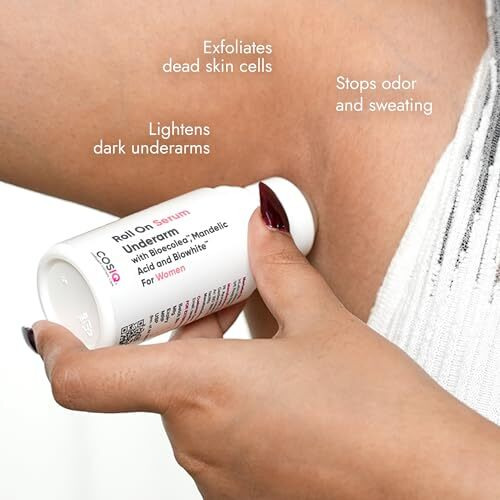 Cos-Iq Brightening Underarm Roll On Serum For Women | With Bioecolea, Mandelic Acid And Bio White | Prevents Body Odour, Brightens Skin & Exfoliates Underarms | Long Lasting Deodorant Roll On With Fresh Floral Fragrance | Suitable For Sensitive Skin | 40Ml
