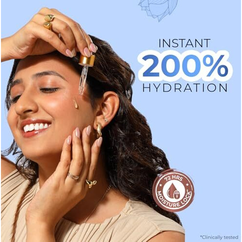 Just Herbs 24K Gold Bakuchiol Face Serum For Fights Signs Of Ageing | Improve Skin Elasticity | Instant Lasting Hydration All Skin Types For Men And Women 30Ml
