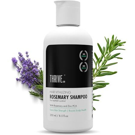 Thriveco Rosemary Hair Shampoo For Voluminous Hair | Densifying & Stimulating Hair Growth | Promotes Hair Strength With Hyaplex, Pea Peptide & Caffeine For Men & Women (250 Ml)