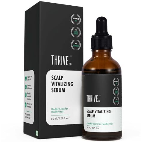 Thriveco Scalp Vitalizing Serum | Tightens Scalp Skin, Combats Inflammation, Gives Hydration, Prevents Hair Breakage, Makes Hair Stronger From The Roots & Promotes Hair Growth | For Men & Women | 50Ml