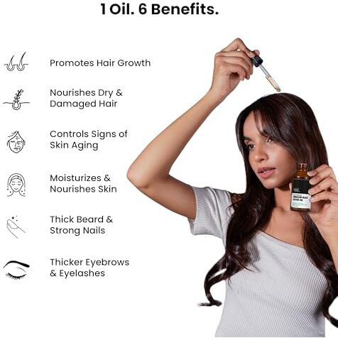 Thriveco Cold-Pressed Jamaican Black Castor Oil For Hair, Skin, Eyebrows, Eyelashes & Nails | Promotes Scalp Health, Thicker Brows & Lashes | Prevents Hair Breakage | For Men & Women | 50 Ml