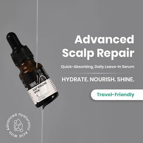 Thriveco Scalp Vitalizing Serum | Tightens Scalp Skin, Combats Inflammation, Gives Hydration, Prevents Hair Breakage & Promotes Hair Growth & Strength | For Men & Women | Travel-Friendly (10 Ml)