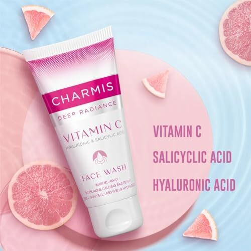 Charmis Deep Radiance Vitamin C Face Wash For Dry Skin, 150Ml, Cleanser For Face With Hyaluronic Acid & Salicylic Acid