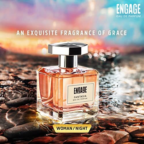 Engage Fantasia Perfume For Women, Long Lasting Perfume, Floral & Spicy Fragrance Scent, For Night Occasions, Gifts For Women, Free Tester With Pack, 100Ml