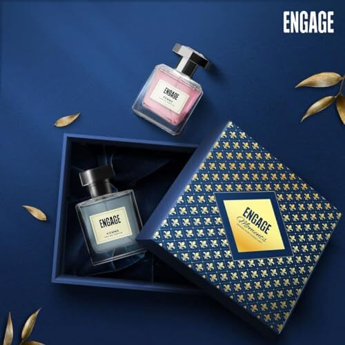 Engage Gift Set - Moments Luxury Perfume Gifts For Women & Men, Homme & Femme 200Ml, Long Lasting Smell Men & Women Perfume, Pack Of 2, Best Birthday, Anniversary Gift Hamper By Itc, Eau De Parfum