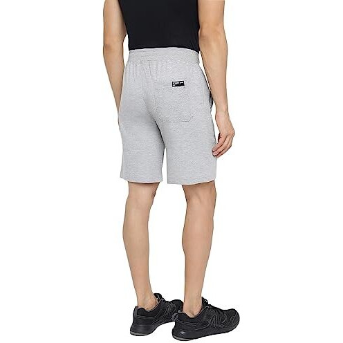 Van Heusen Athleisure Men's Shorts (70014_Grey Melange_L)