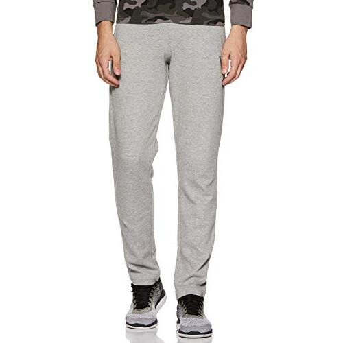 Van Heusen Men Athleisure Smart Tech Regular Fit Mid Rise Trackpants - Easy Stain Release, Anti Stat, Ultra Soft_50051_Grey Melange_Large