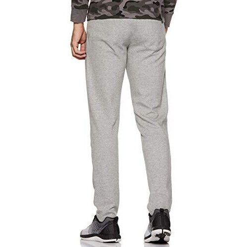 Van Heusen Men Athleisure Smart Tech Regular Fit Mid Rise Trackpants - Easy Stain Release, Anti Stat, Ultra Soft_50051_Grey Melange_Large