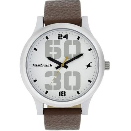 Fastrack Bold Analog White Dial Men's Watch Nm38051Sl06/Nn38051Sl06